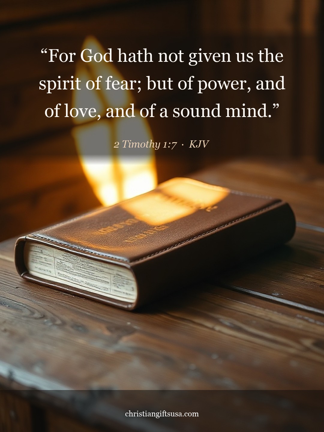 2 Timothy 1:7 illustrated Bible verse