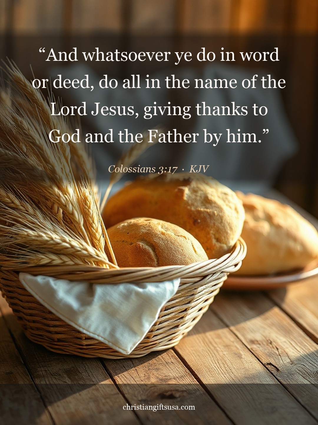 Colossians 3:17 illustrated Bible verse