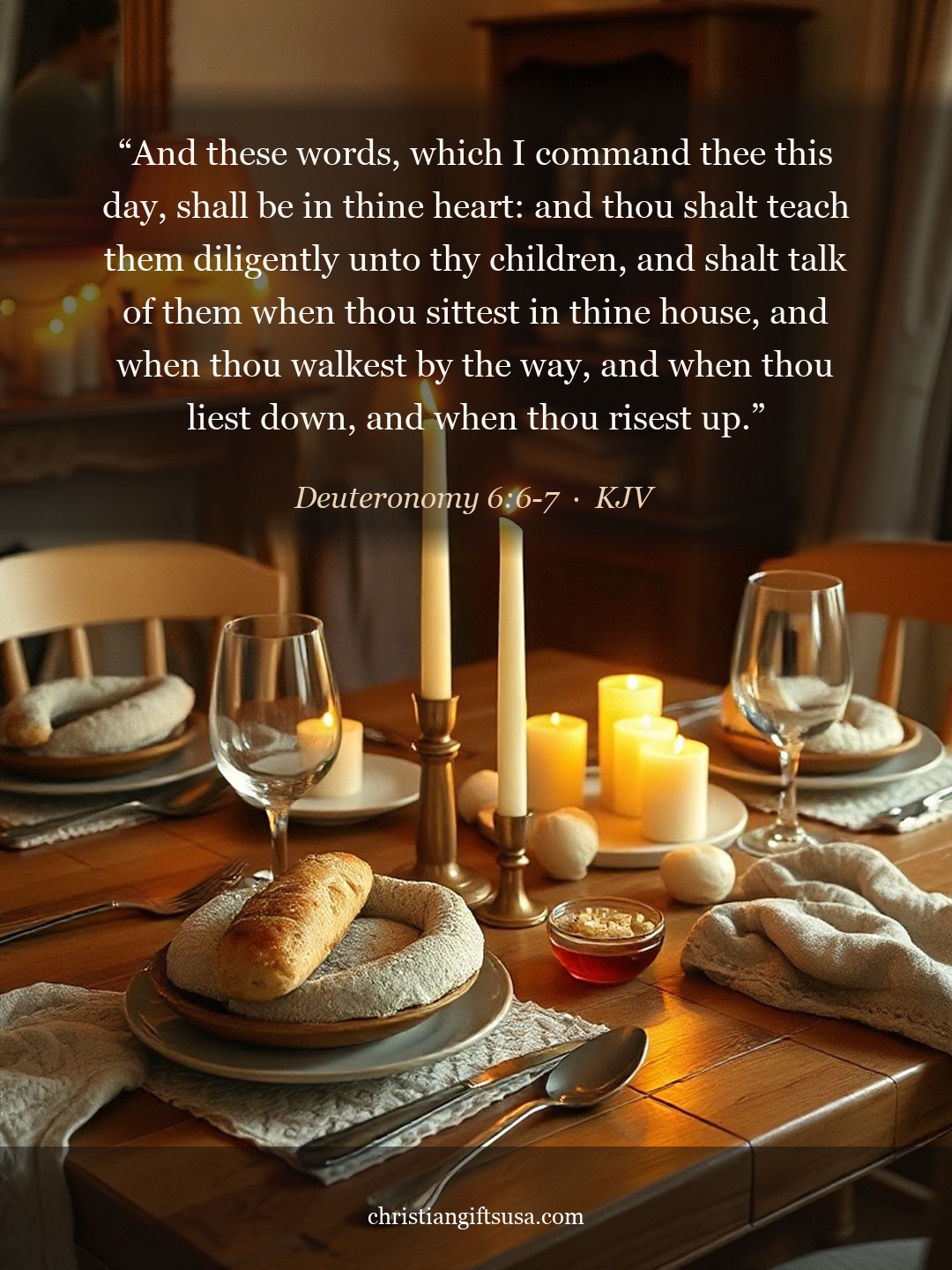 Deuteronomy 6:6-7 illustrated Bible verse