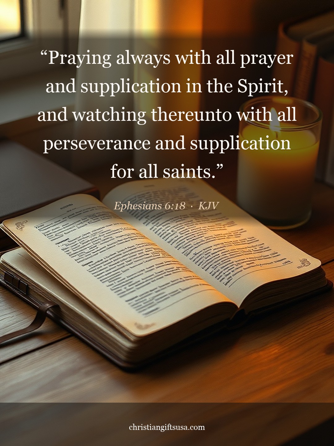 Ephesians 6:18 illustrated Bible verse