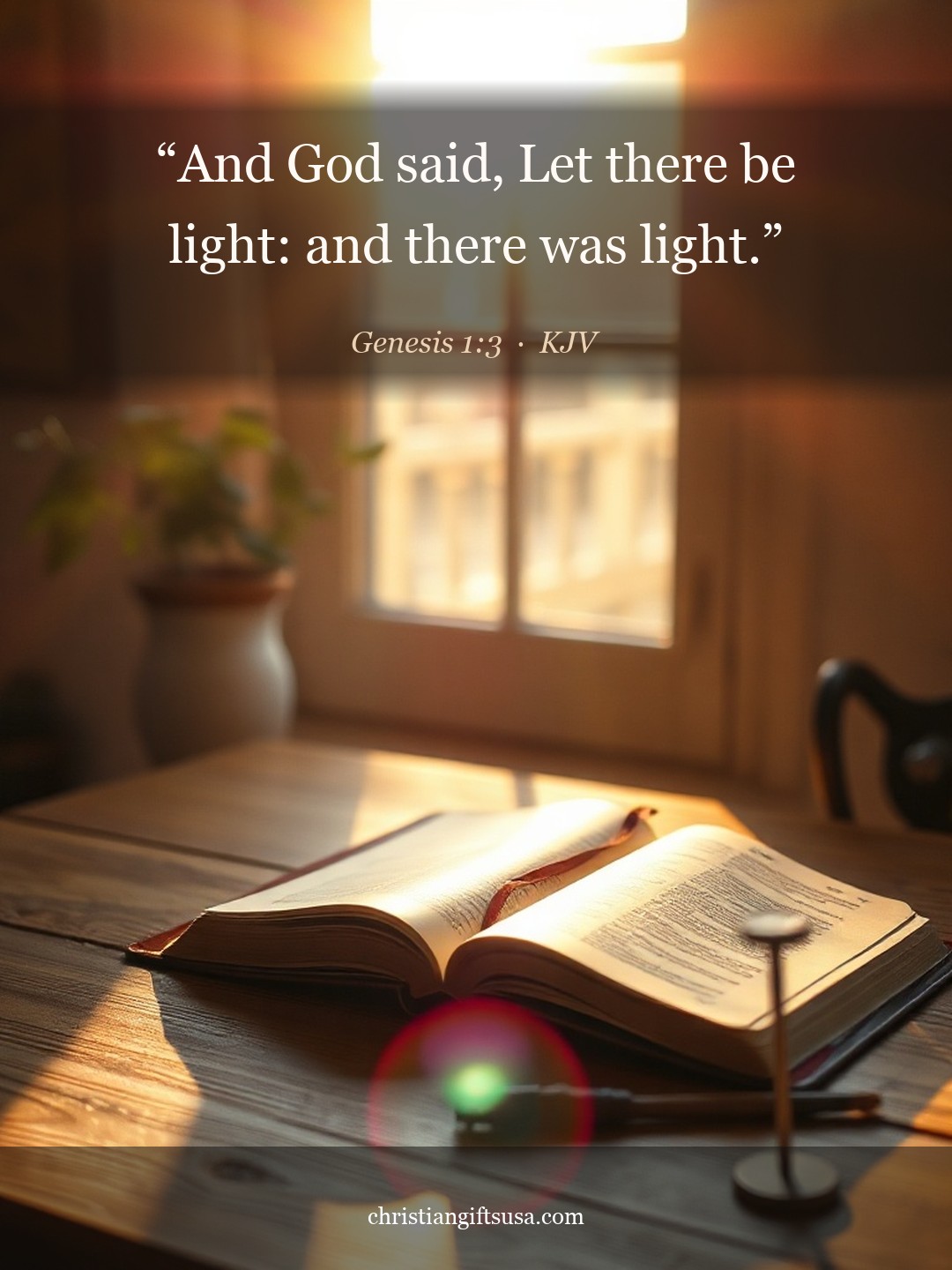 Genesis 1:3 illustrated Bible verse