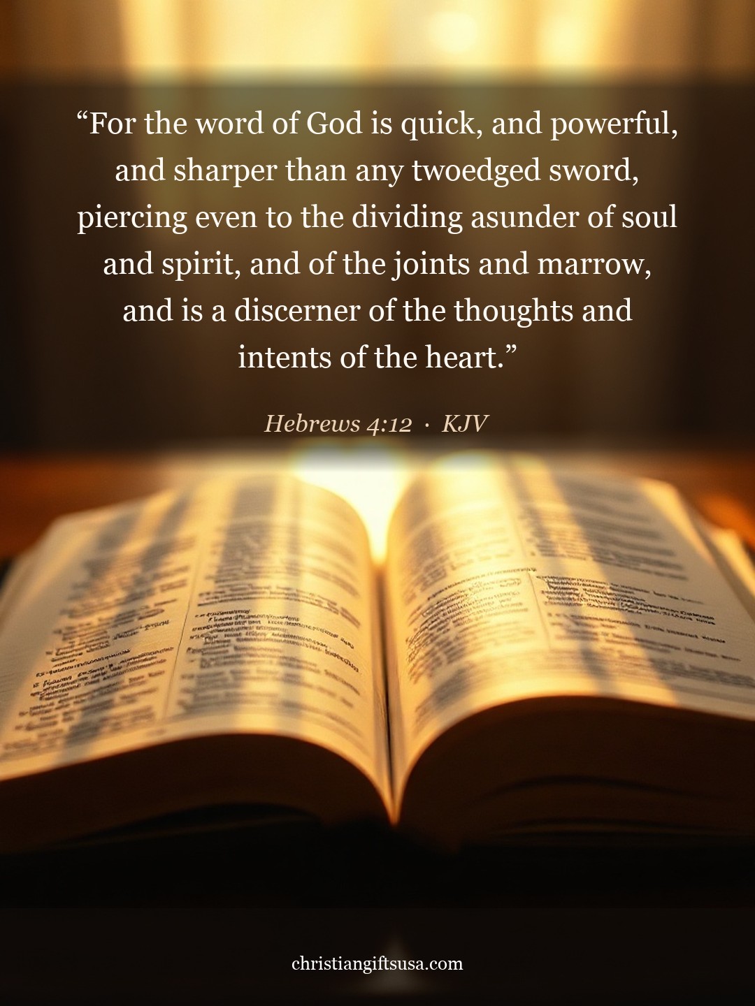 Hebrews 4:12 illustrated Bible verse