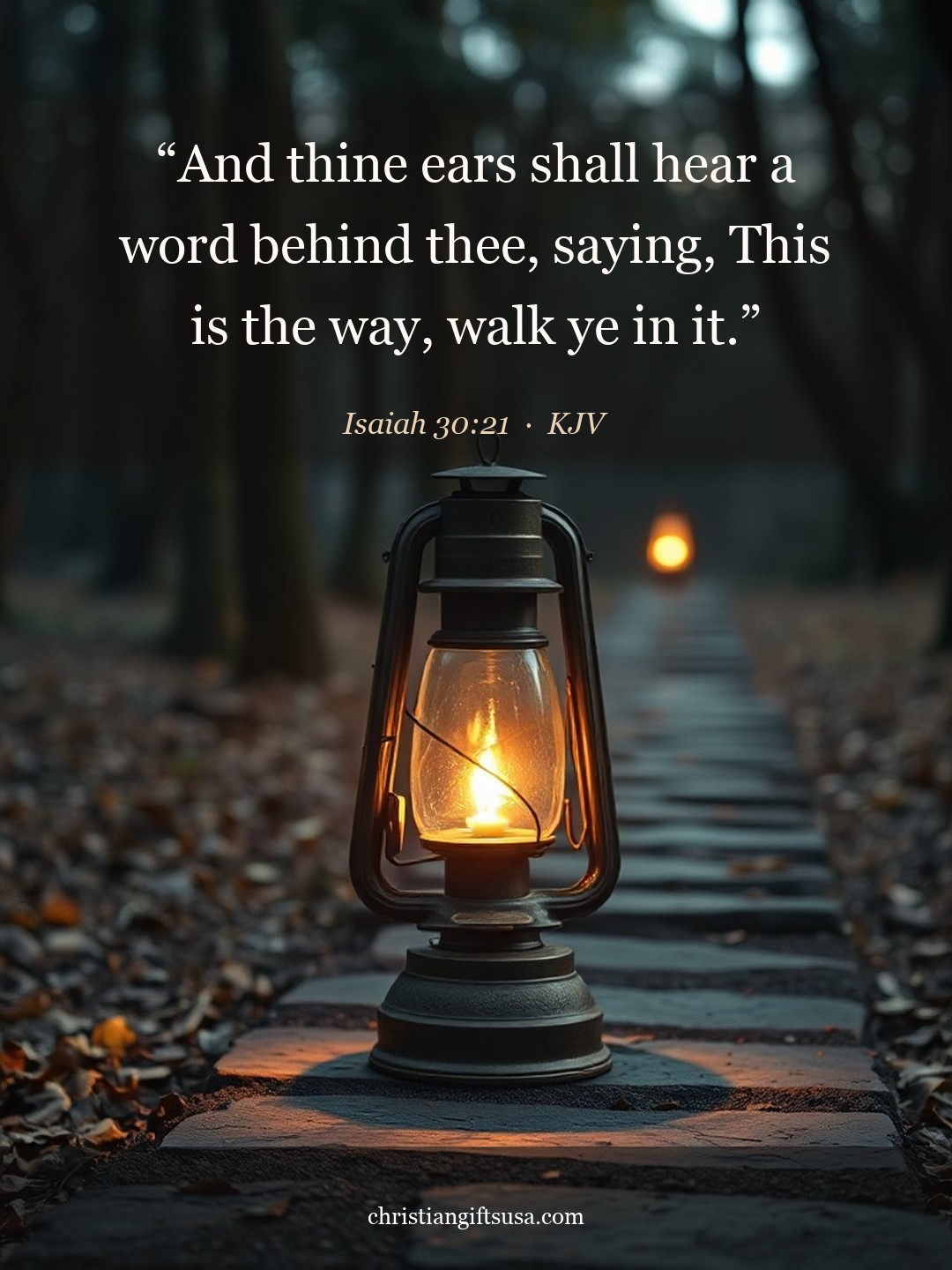 Isaiah 30:21 illustrated Bible verse