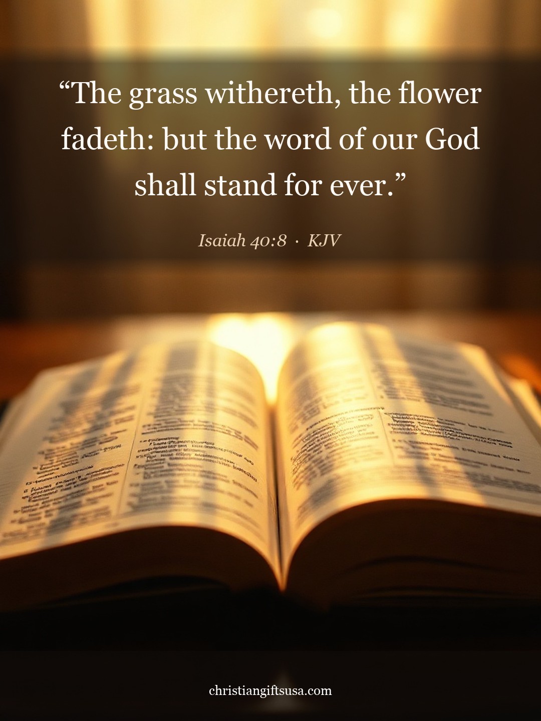 Isaiah 40:8 illustrated Bible verse