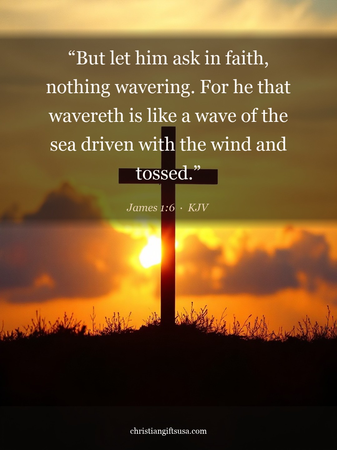 James 1:6 illustrated Bible verse
