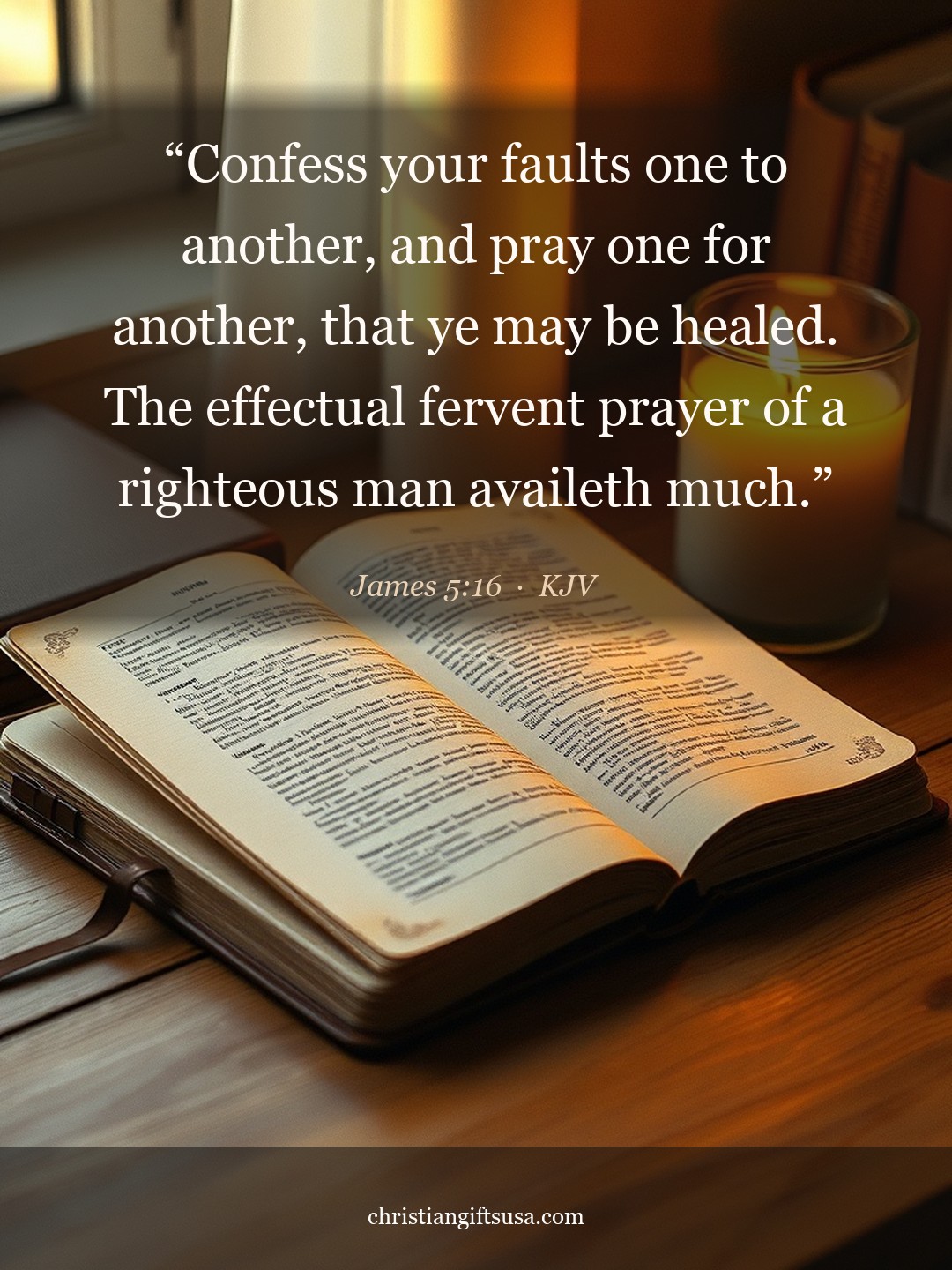 James 5:16 illustrated Bible verse