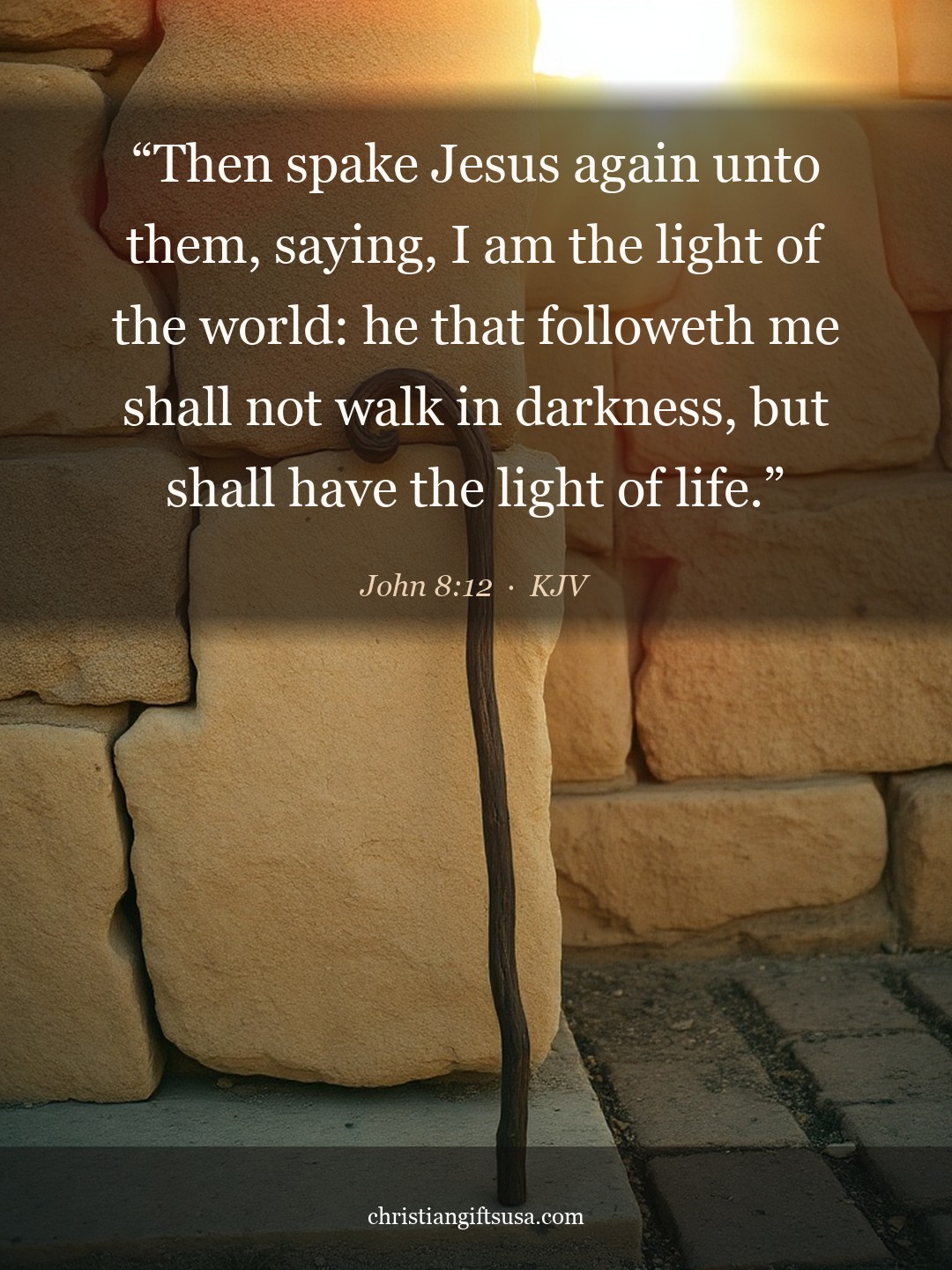 John 8:12 illustrated Bible verse
