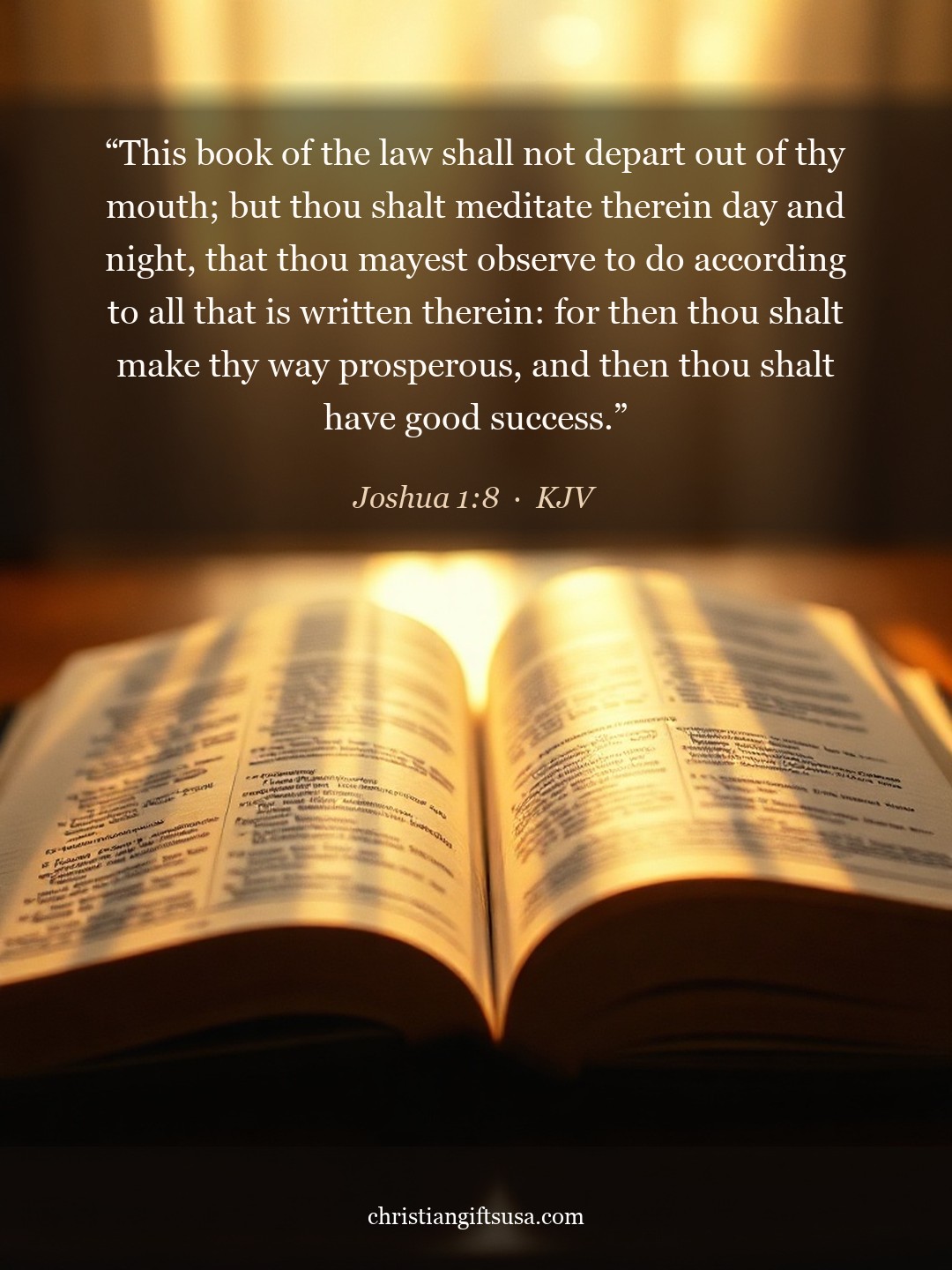 Joshua 1:8 illustrated Bible verse