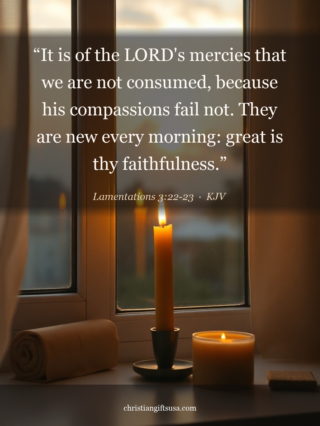 Lamentations 3:22-23 illustrated Bible verse