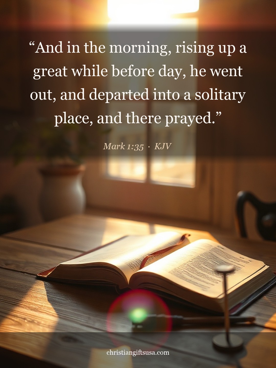 Mark 1:35 illustrated Bible verse