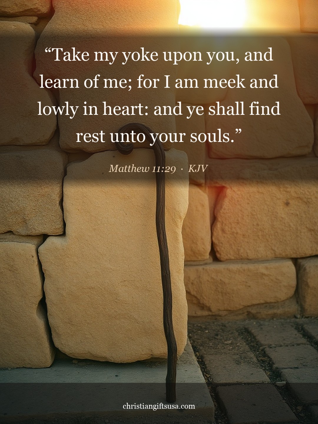 Matthew 11:29 illustrated Bible verse