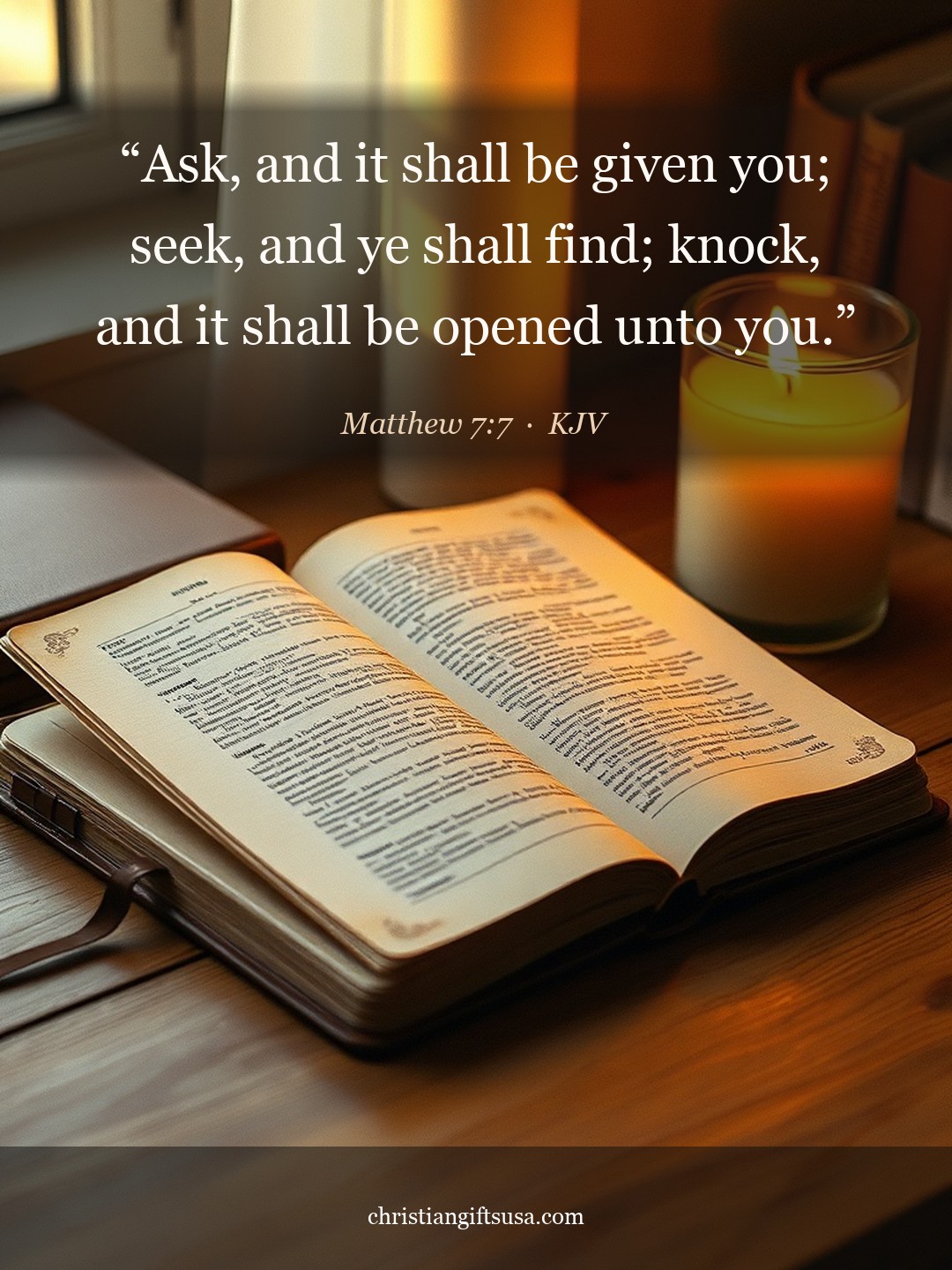 Matthew 7:7 illustrated Bible verse