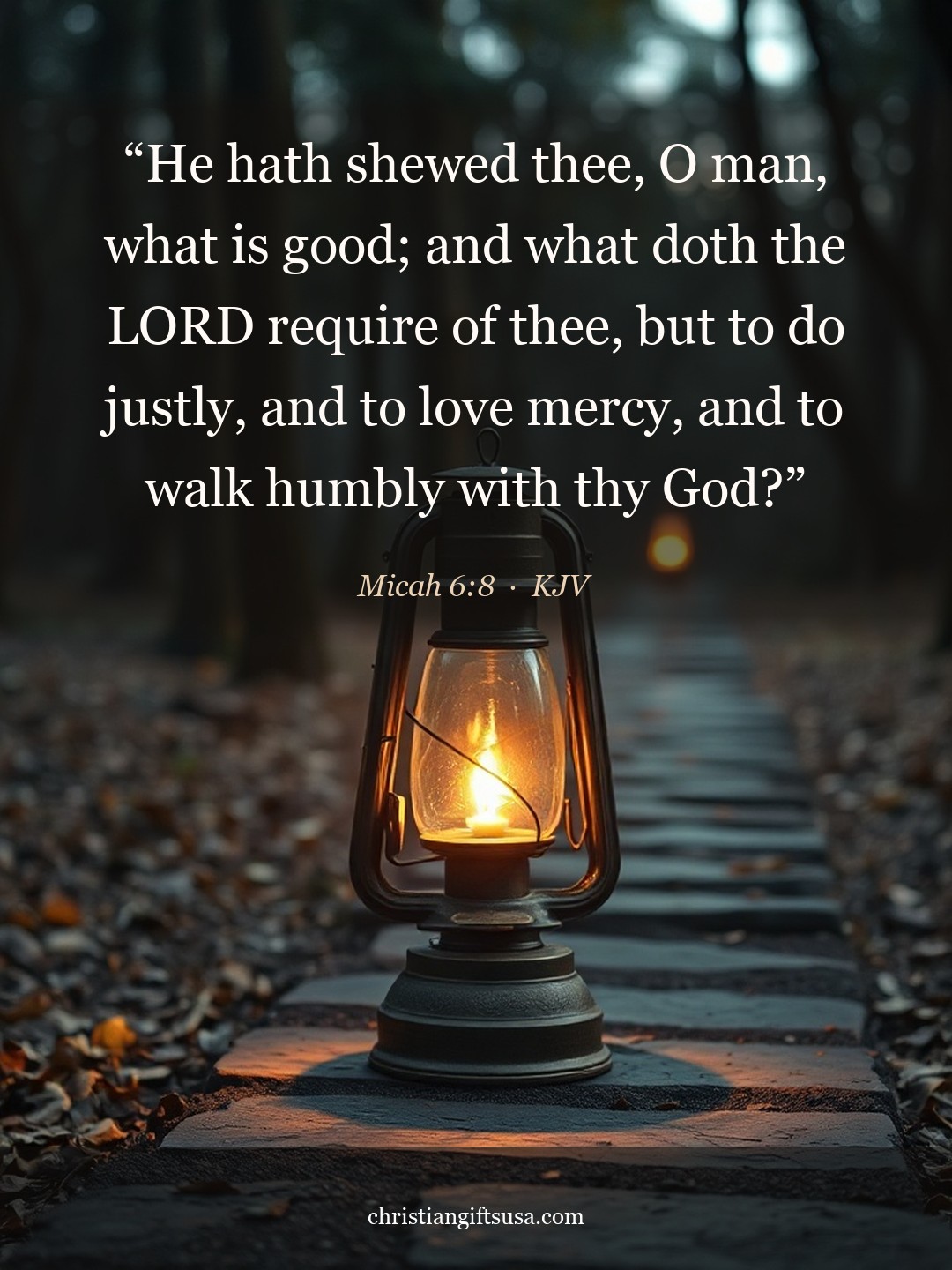 Micah 6:8 illustrated Bible verse