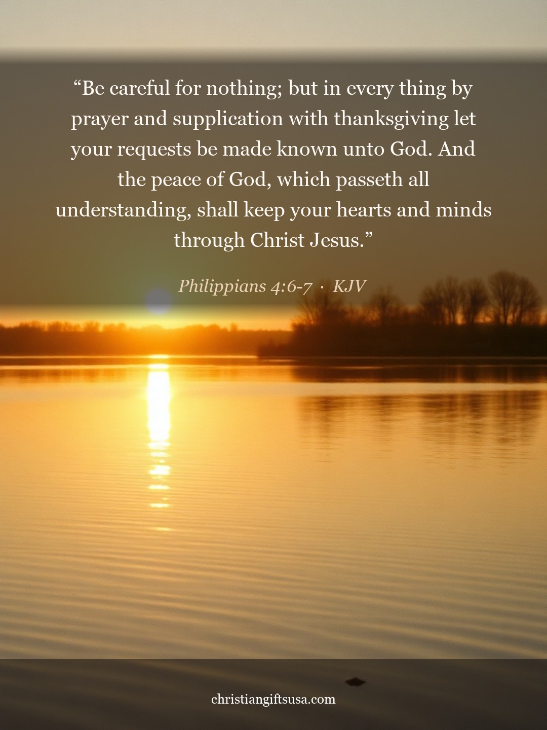 Philippians 4:6-7 illustrated Bible verse