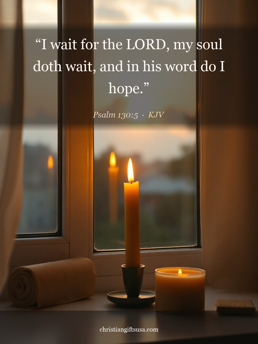 Psalm 130:5 illustrated Bible verse
