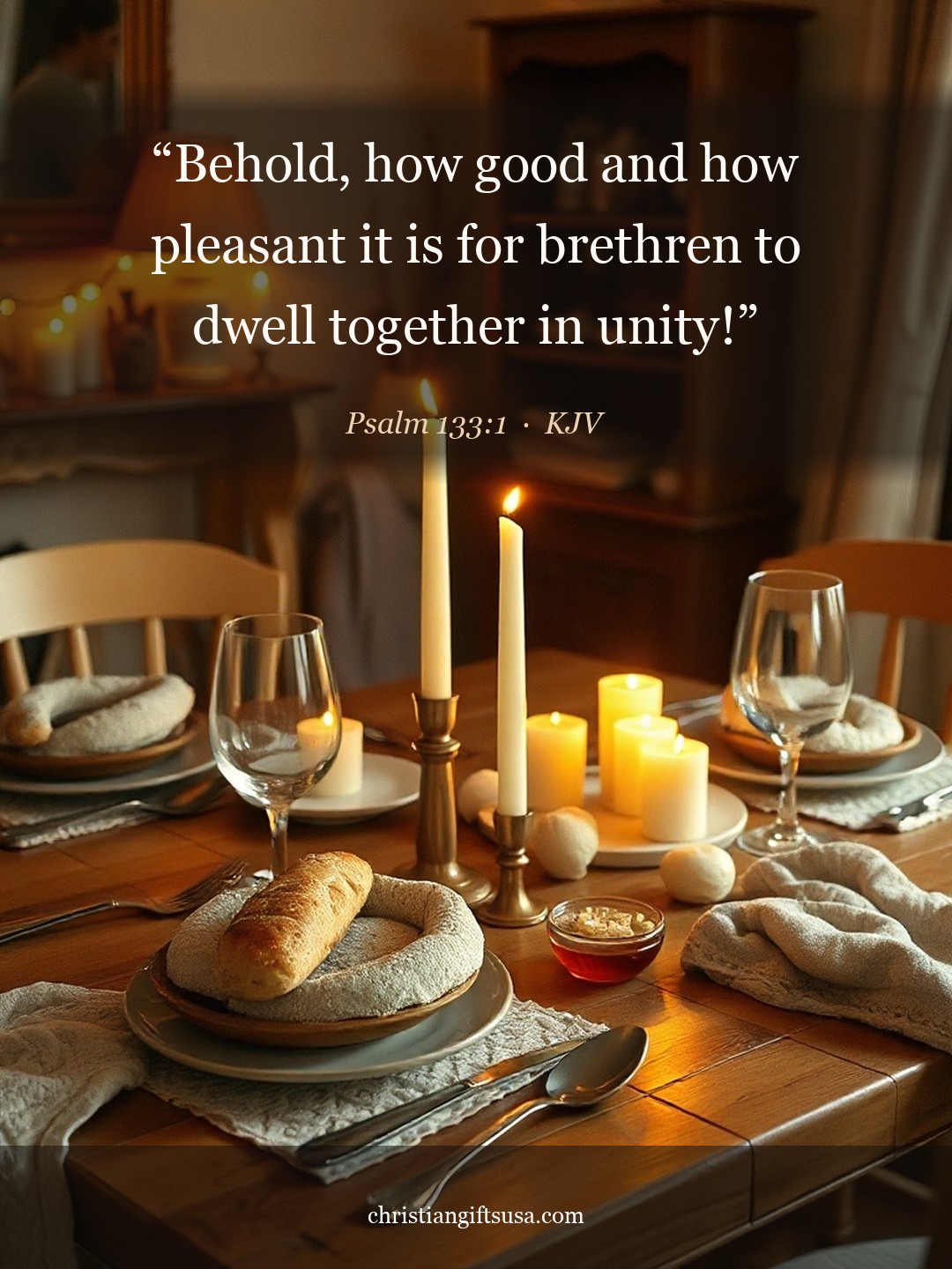 Psalm 133:1 illustrated Bible verse