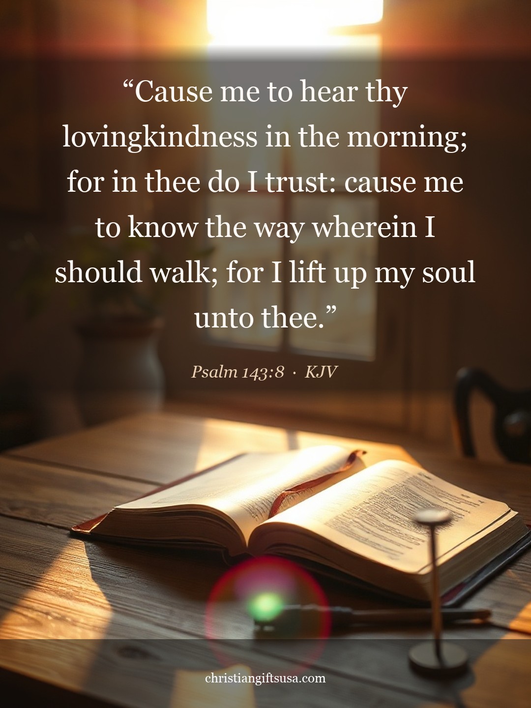 Psalm 143:8 illustrated Bible verse