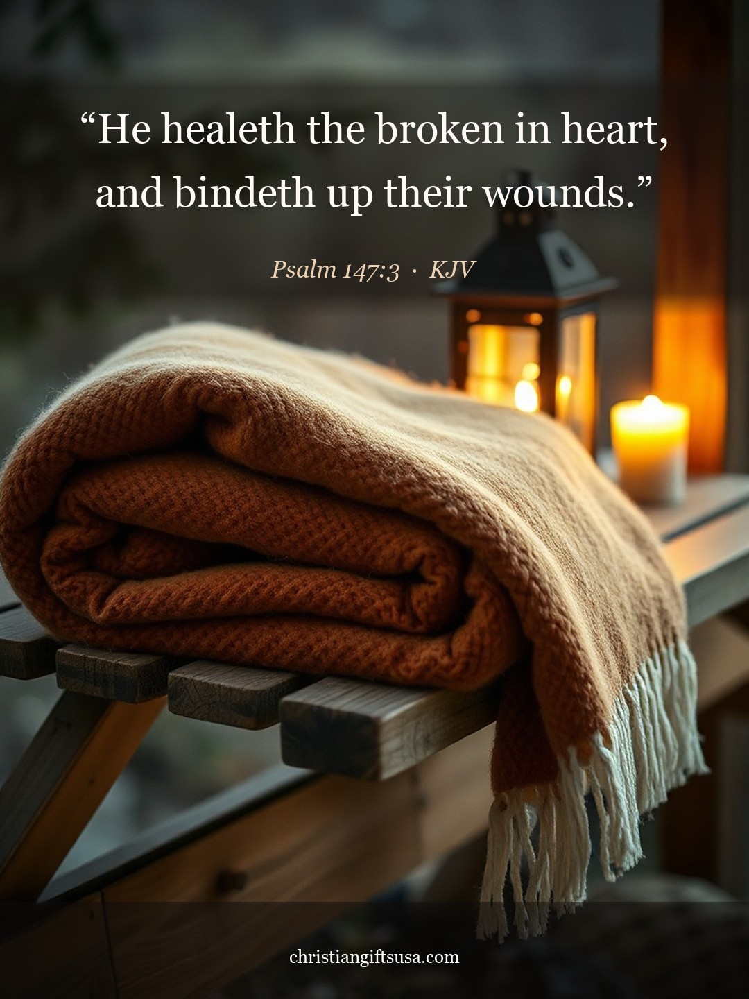 Psalm 147:3 illustrated Bible verse