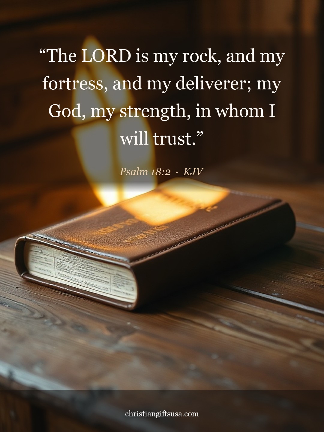 Psalm 18:2 illustrated Bible verse