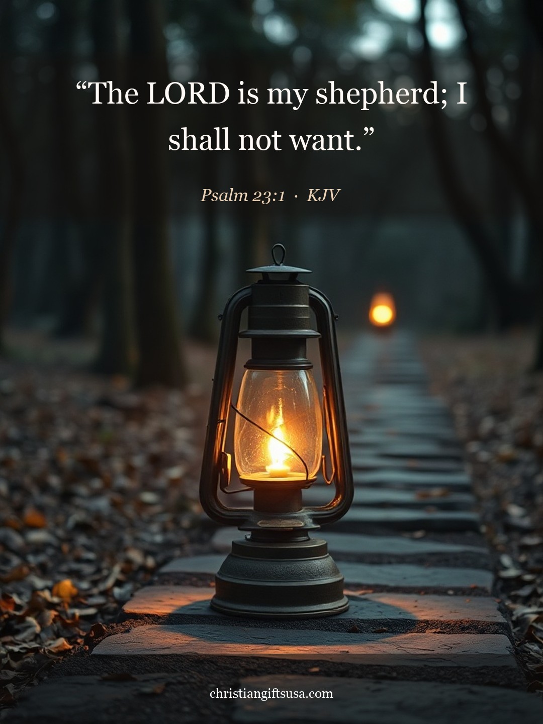 Psalm 23:1 illustrated Bible verse