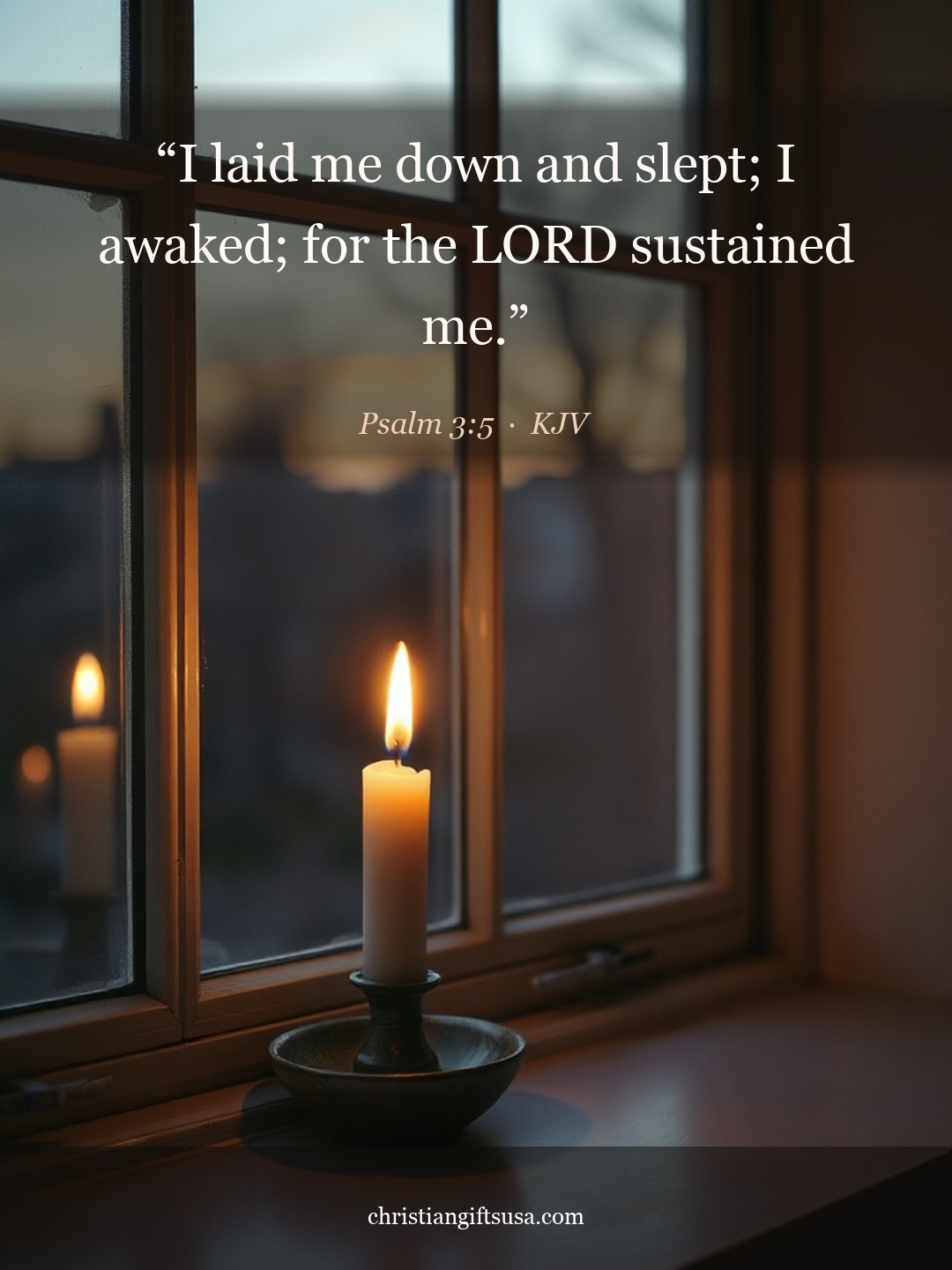 Psalm 3:5 illustrated Bible verse