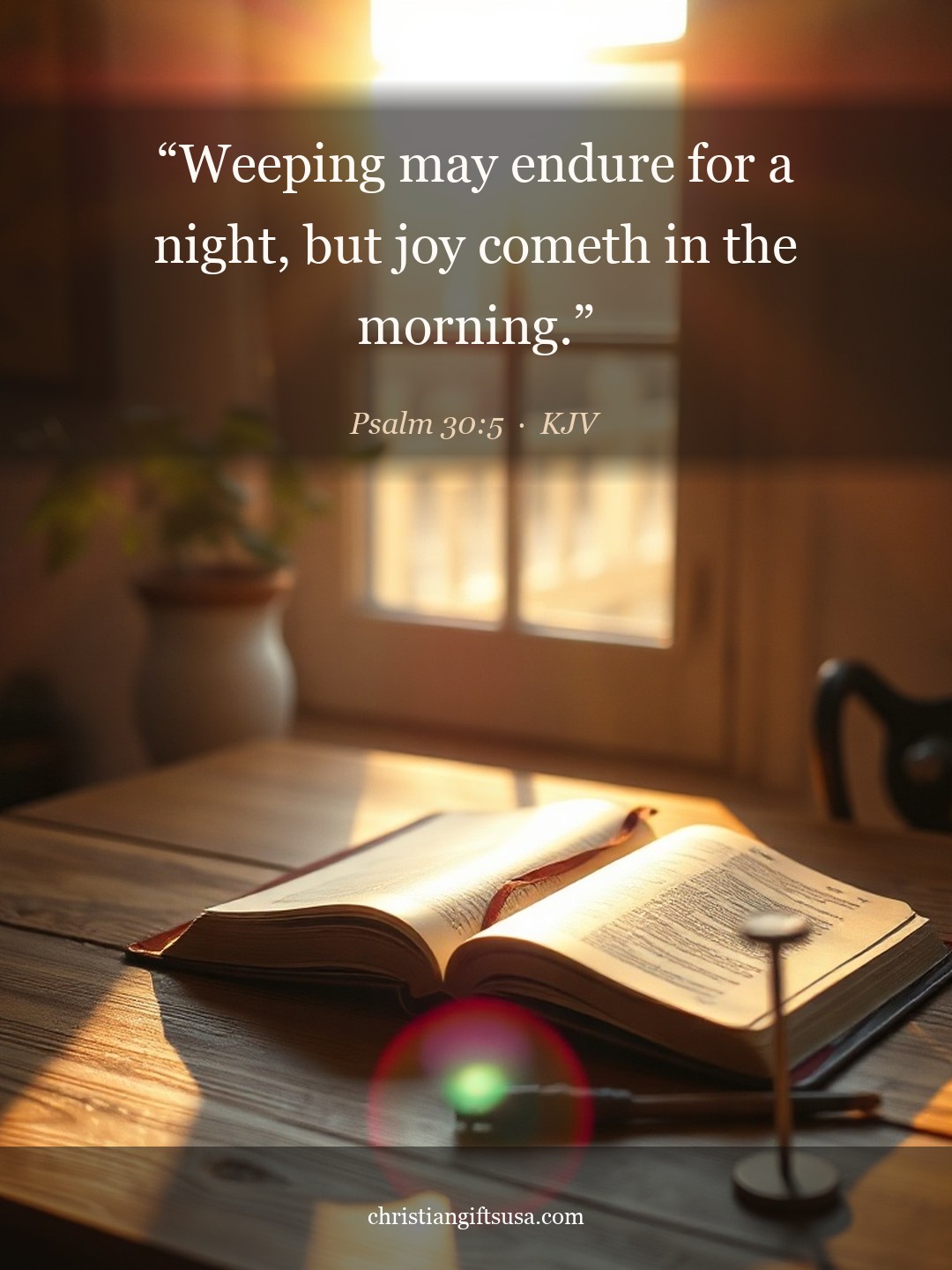 Psalm 30:5 illustrated Bible verse