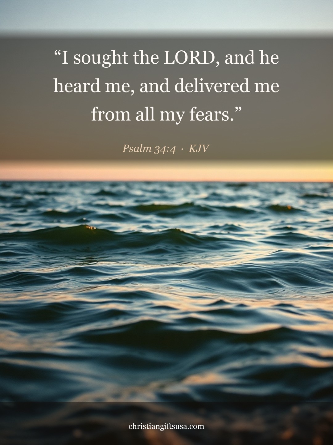 Psalm 34:4 illustrated Bible verse