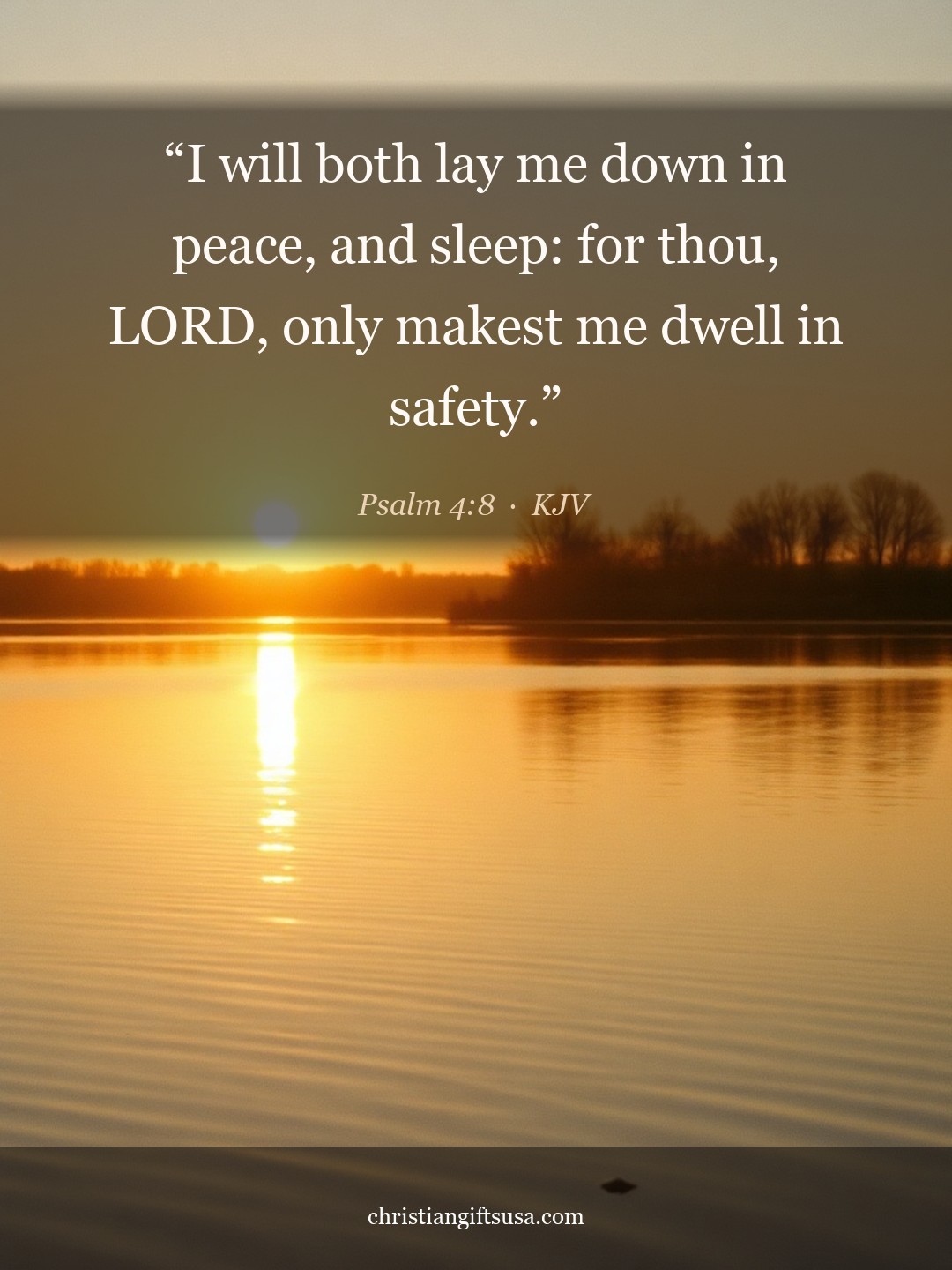 Psalm 4:8 illustrated Bible verse