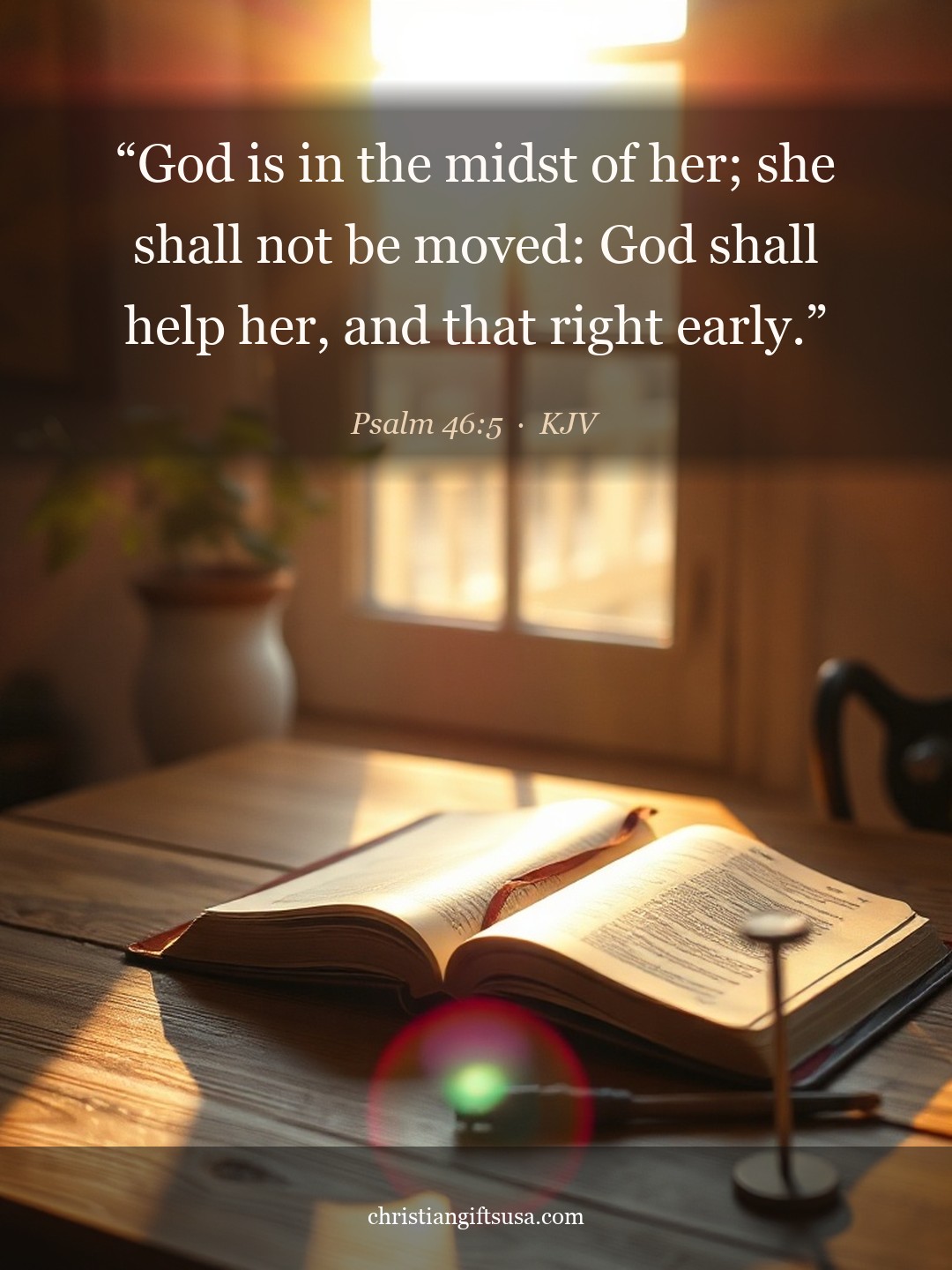 Psalm 46:5 illustrated Bible verse