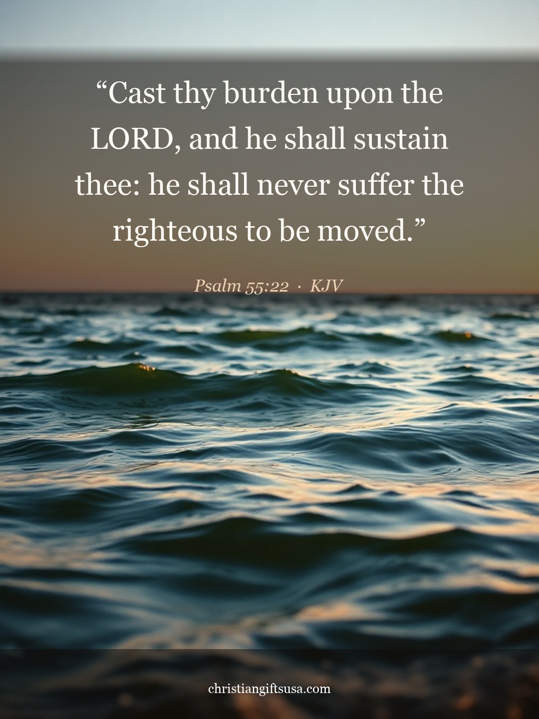 Psalm 55:22 illustrated Bible verse