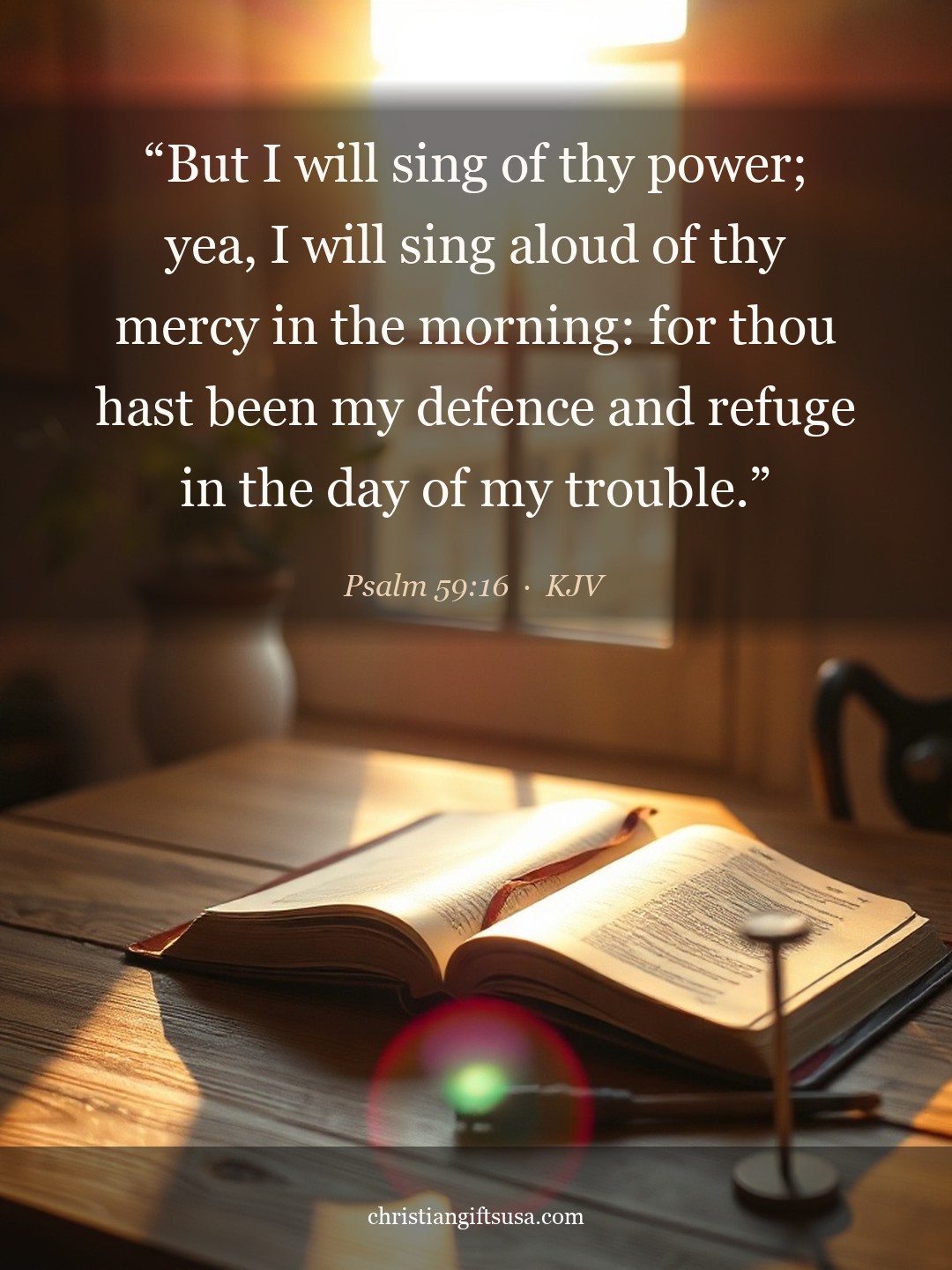 Psalm 59:16 illustrated Bible verse