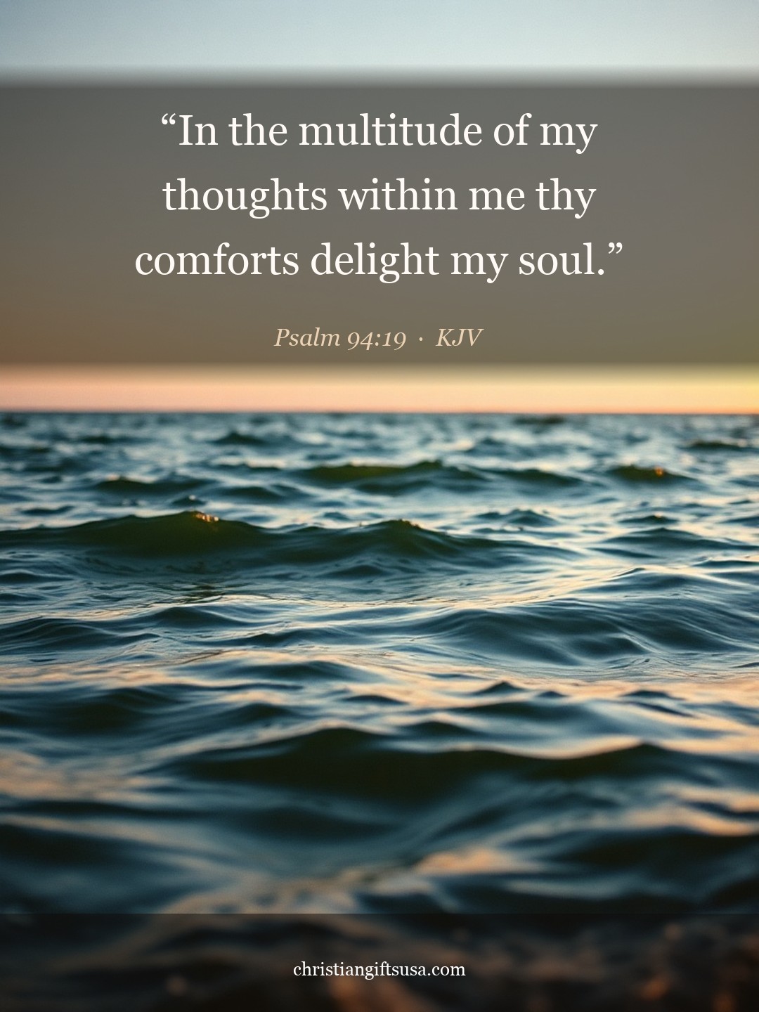 Psalm 94:19 illustrated Bible verse