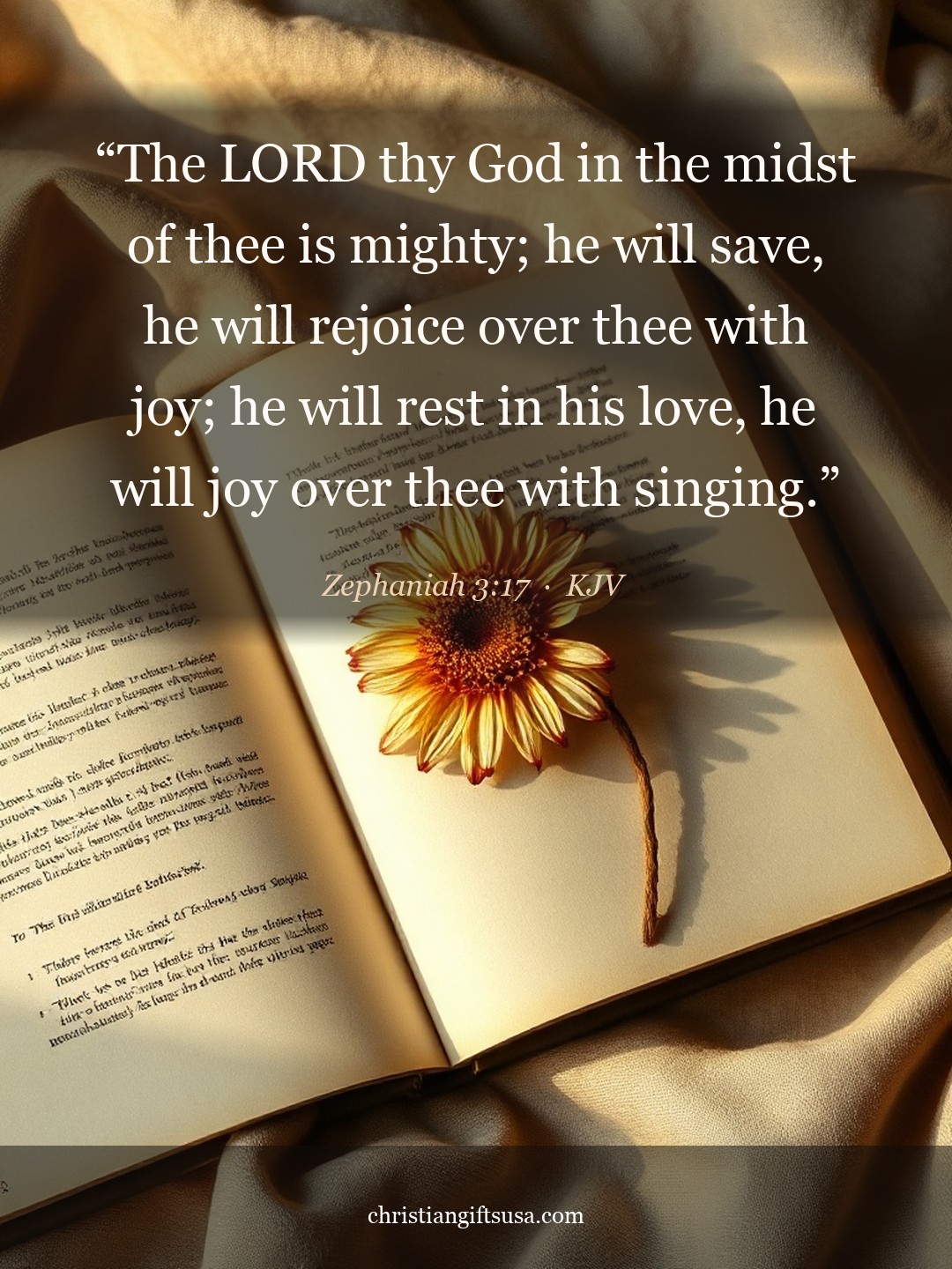 Zephaniah 3:17 illustrated Bible verse