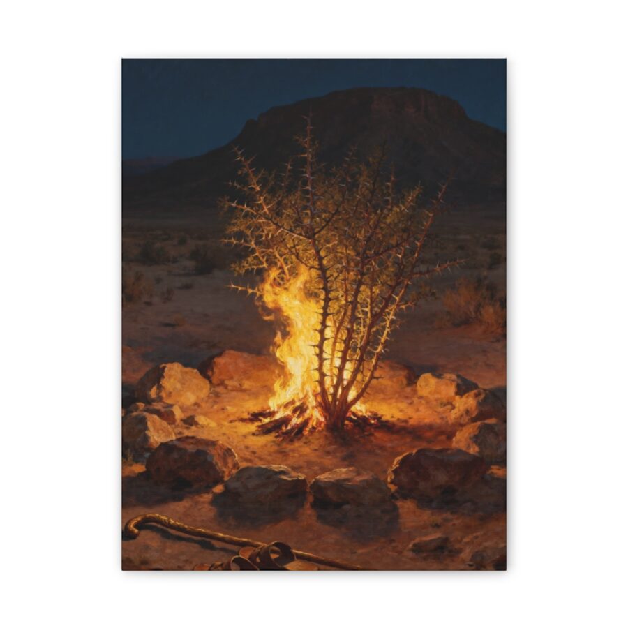 the burning bush canvas wall art front